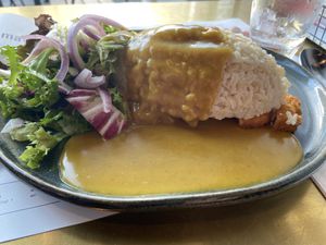 Curry with rice and fried seitan. I expected more form a curry  at Wagamama in Antwerpen