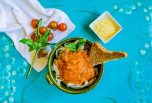 Pasta napolitana at Mach'ay Alimentos Artesanales in Tabio