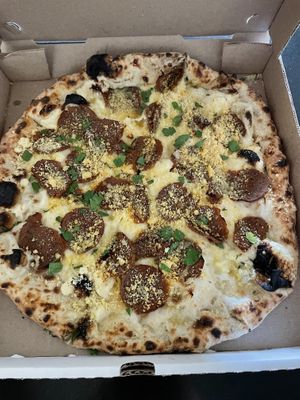 White pizza + pepperoni  at Floralia in Honolulu