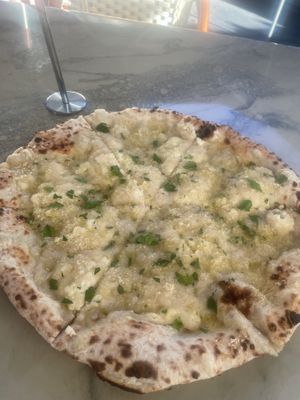 White pizza   at Floralia in Honolulu