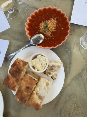 Focaccia bread with marinara sauce   at Floralia in Honolulu