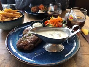 Steak Champignon  at Le Touquet in Oostende