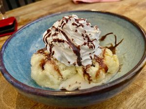 Vegan dame blanche at Le Touquet in Oostende