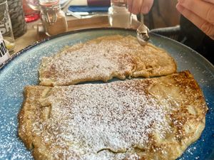 Vegan pannenkoeken at Le Touquet in Oostende