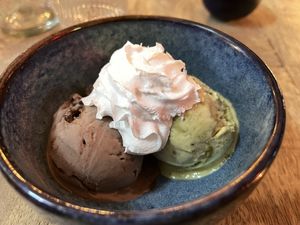 Glace végane 🌱 Nutella et pistache   at Le Touquet in Oostende