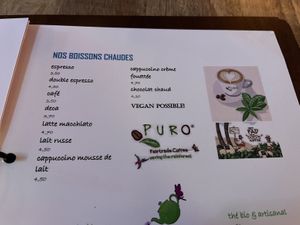 Menu boissons chaudes  at Le Touquet in Oostende