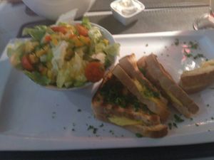 Vegan croque mionsieur - violife in bread. at Le Touquet in Oostende