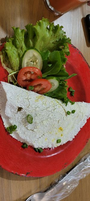 Tapioka with vegan filling at Equilibrio Gastronomia Funcional in Foz Do Iguacu