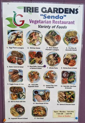 Picture menu for ease of choosing at Irie Gardens in Philipsburg