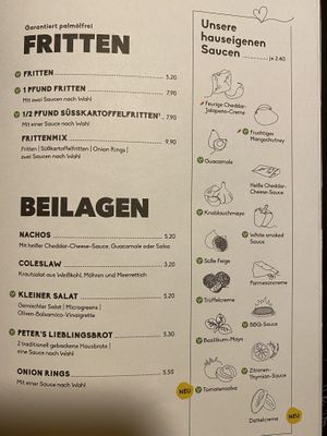 Most sauces are vegan   at Peter Pane - Goldbekplatz in Hamburg