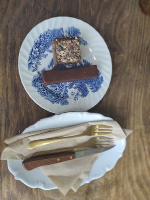 Twix and tahini Caramel bar at The Vegan Fairies in Nea Erythraia