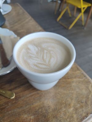 Mushroom latte at The Vegan Fairies in Nea Erythraia