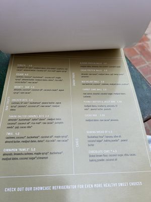 Menükarte   at The Vegan Fairies in Nea Erythraia