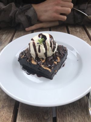 Peanut butter brownie  at The Gate - Marylebone in London