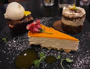 Trio of desserts! at The Gate - Marylebone in London