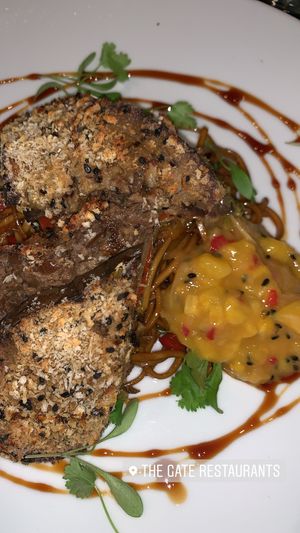 Aubergine teriyaki at The Gate - Marylebone in London