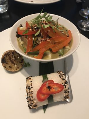 Tofu green Thai curry  at The Gate - Marylebone in London