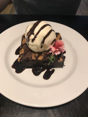 Peanut butter brownie  at The Gate - Marylebone in London
