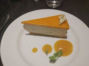 Vegan mango cheesecake at The Gate - Marylebone in London