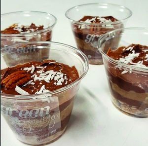 Raw vegan cacao mouse at Green Feeling  in Hermosillo