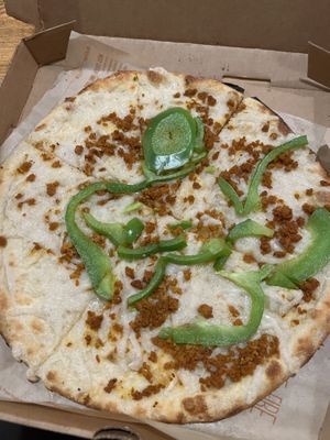 Sad pizza   at Blaze Pizza in Davis