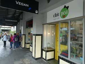 café exterior at Chic Pea Vegan Cafe in Fremantle