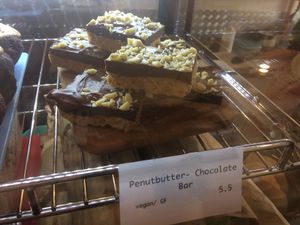 Peanut butter bar at Chic Pea Vegan Cafe in Fremantle