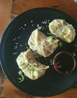 Vegan gyoza (I could have eaten 10 of them!) at Galanga in Bunutan