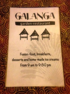Menu is also available in français at Galanga in Bunutan