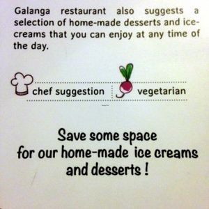 Vegetarian options can easily made vegan. at Galanga in Bunutan