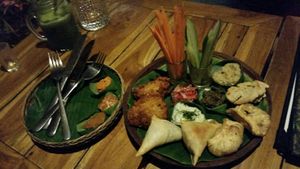 Vegetarian Starter plate at Galanga in Bunutan