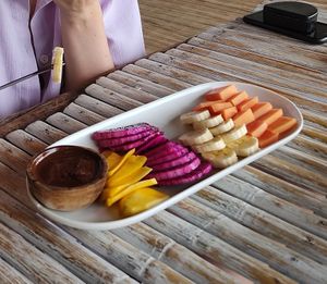 Vegan Chocolate Fondue ! at Green Leaf Cafe in Jemuluk