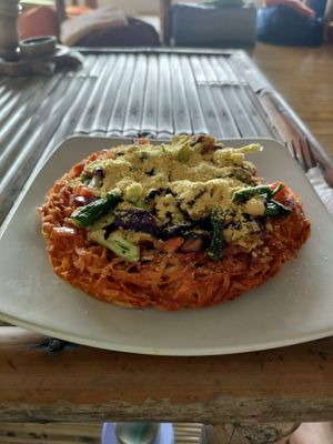 Vegan Rosti at Green Leaf Cafe in Jemuluk