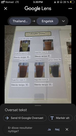 Vegan drinks (non-coffee)  at Su Ting Sian -Soi Anamai 23 in Khon Kaen