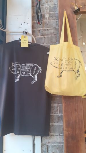 T-shirt and tote bags forsale at The Fields Beneath - Kentish Town in North West London