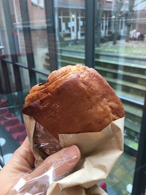 Pain au chocolat baked by hoxton beach at The Fields Beneath - Kentish Town in North West London