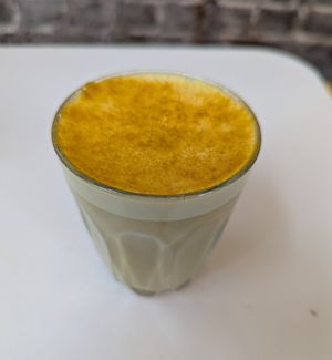 Golden milk at The Fields Beneath - Kentish Town in North West London