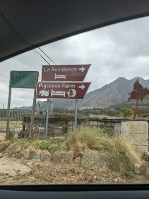 Entrance sign at Farm Sanctuary SA in Franschhoek