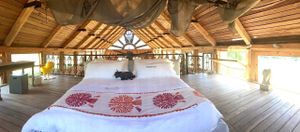 View from the Loft Apartment across the designer barn at Farm Sanctuary SA in Franschhoek