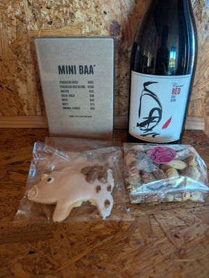 "Mini Baa". The cookie is vegan! at Farm Sanctuary SA in Franschhoek