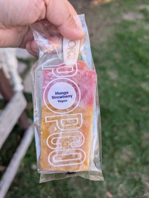 Vegan popsicle at Farm Sanctuary SA in Franschhoek