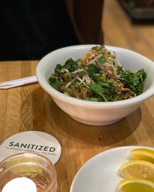 Korean noodle bowl at True Food Kitchen in Chicago