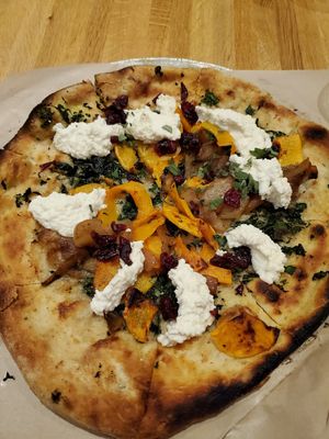 Butternut squash pizza at True Food Kitchen in Chicago