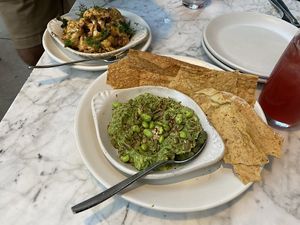 Charred Cauliflower and Edamame Guac at True Food Kitchen in Chicago