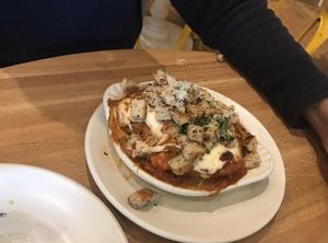 Tofu added to squash casserole vegetarian  at True Food Kitchen in Chicago