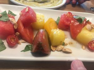 heirloom tomatos at True Food Kitchen in Chicago