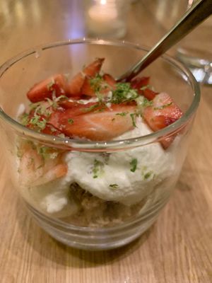 Key lime dessert at True Food Kitchen in Chicago