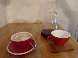 Perfect tasting coffee at Chillin' Cafe in Madrid