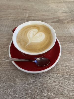 Latte with oat milk  at Chillin' Cafe in Madrid