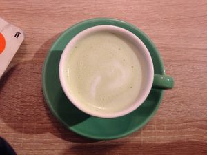 Matcha latte  at Chillin' Cafe in Madrid